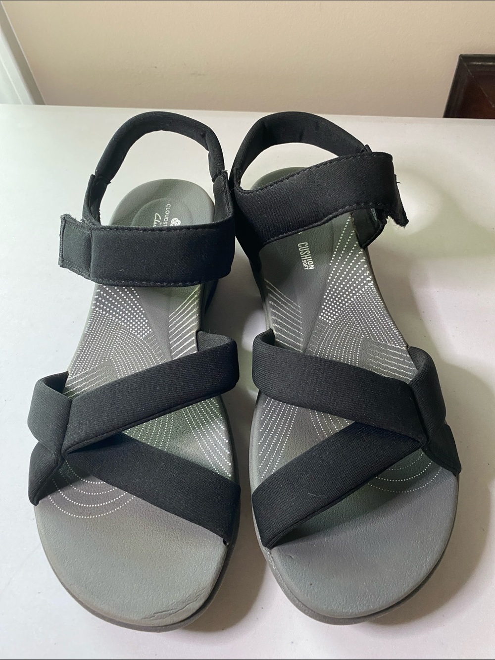 Cloudsteppers by Clarks Black Strappy Comfort Sandals